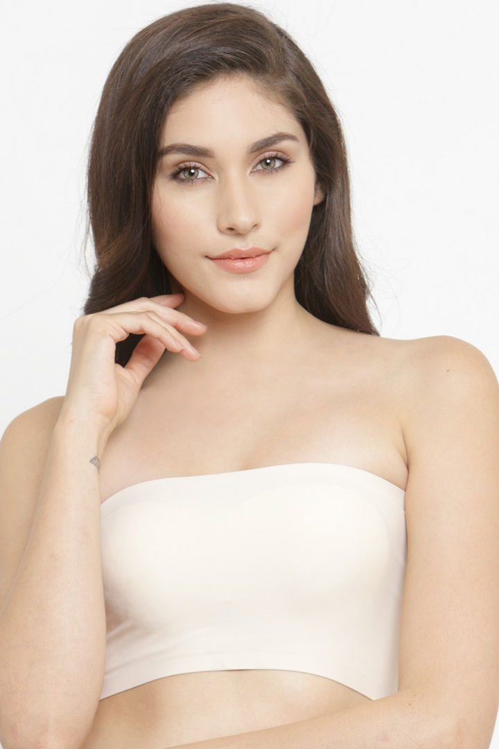 Pretty Cat Double Layered Wirefree With Removable Pad Strapless Bra