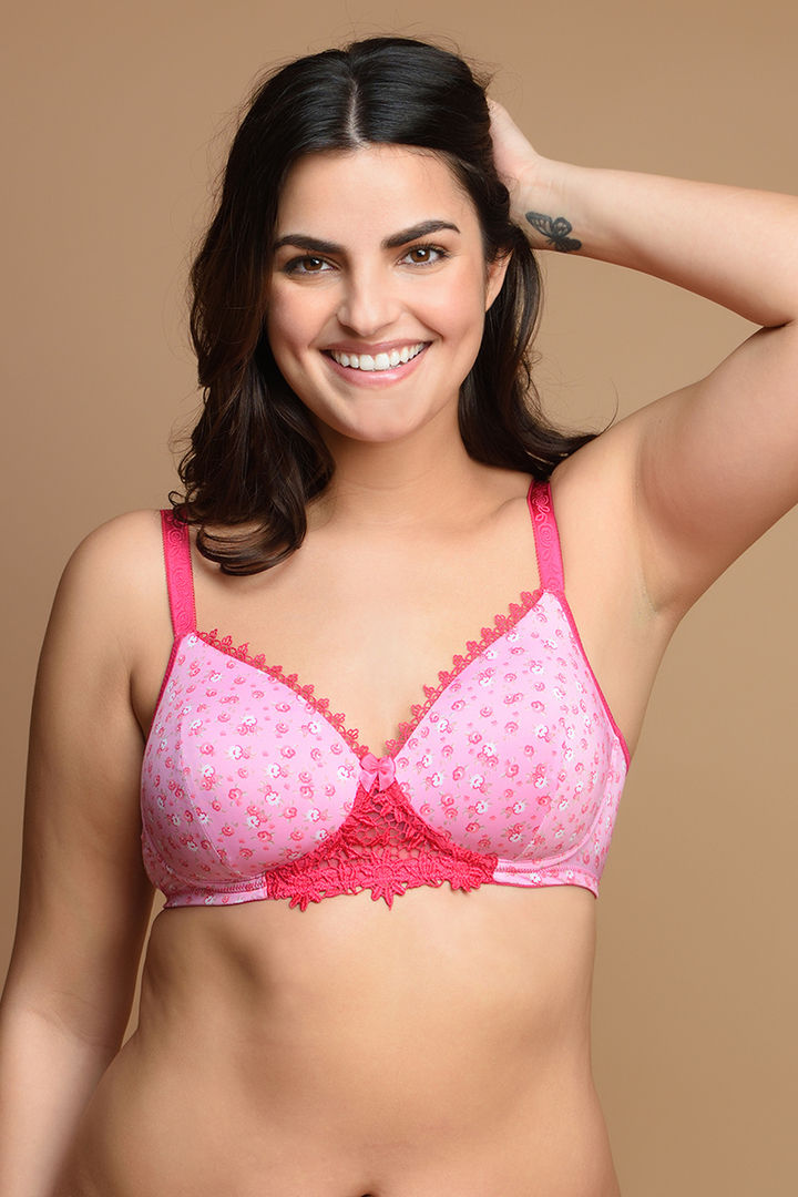 Zivame Fashion Print Padded Non Wired 3 4th Coverage T Shirt Bra