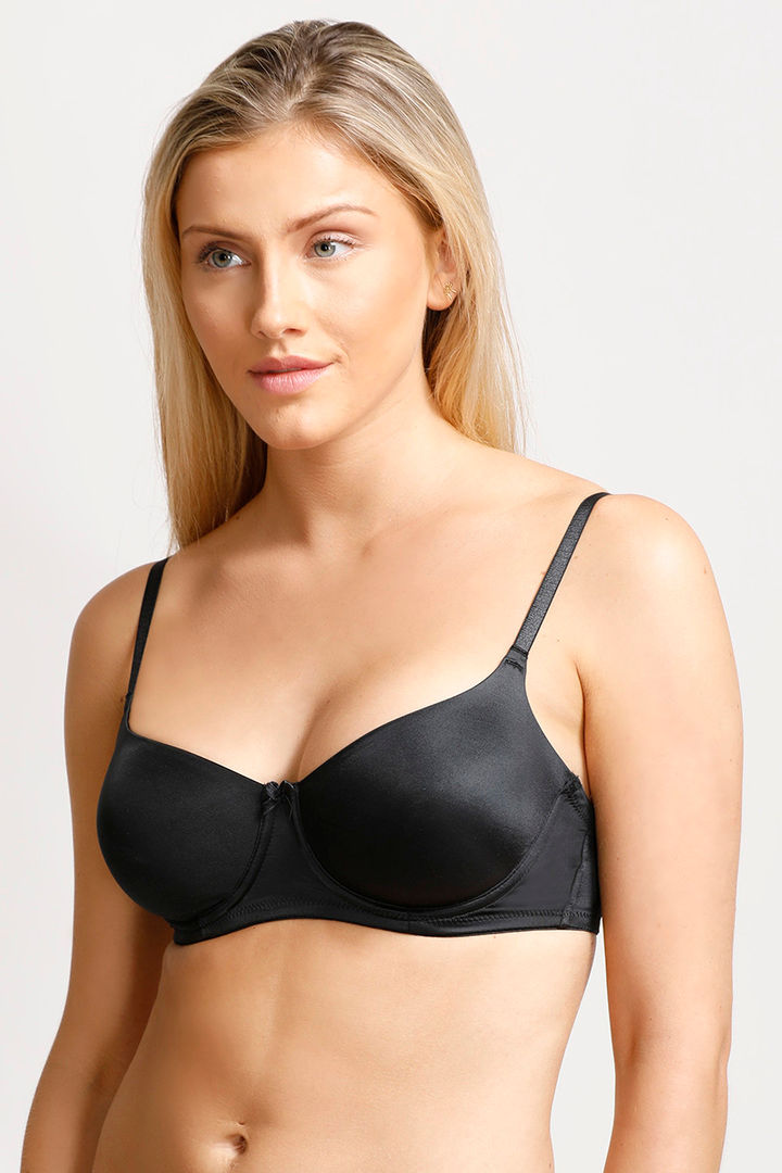 Zivame Soft n Sheen Double Layered Wired 3 4th Coverage T Shirt Bra