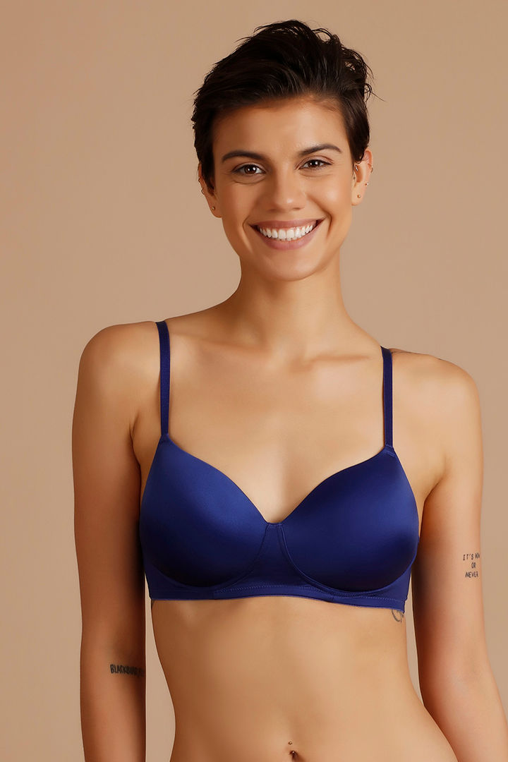 Zivame Soft n Sheen Padded Non Wired 3 4th Coverage T Shirt Bra