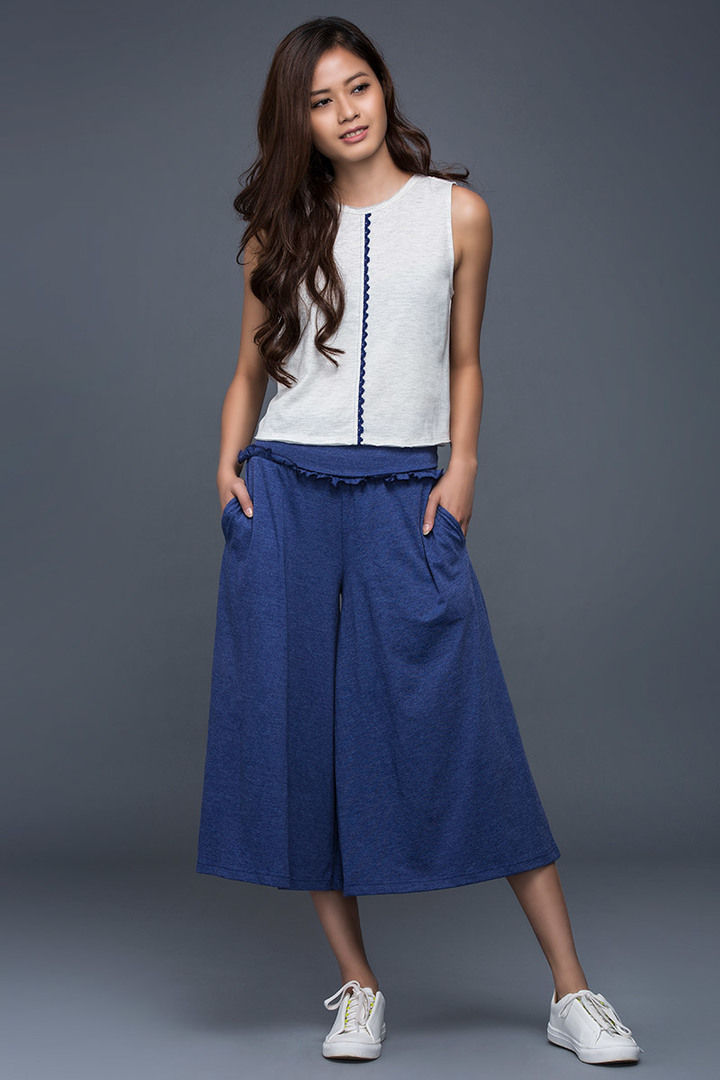 Zivame Fold Over Flared Culotte Pant