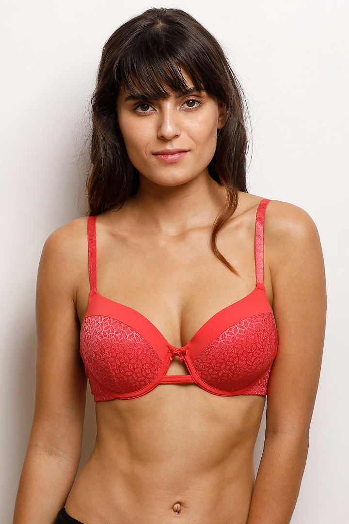 Zivame Moroccan Lace Push Up Wired Medium Coverage Bra
