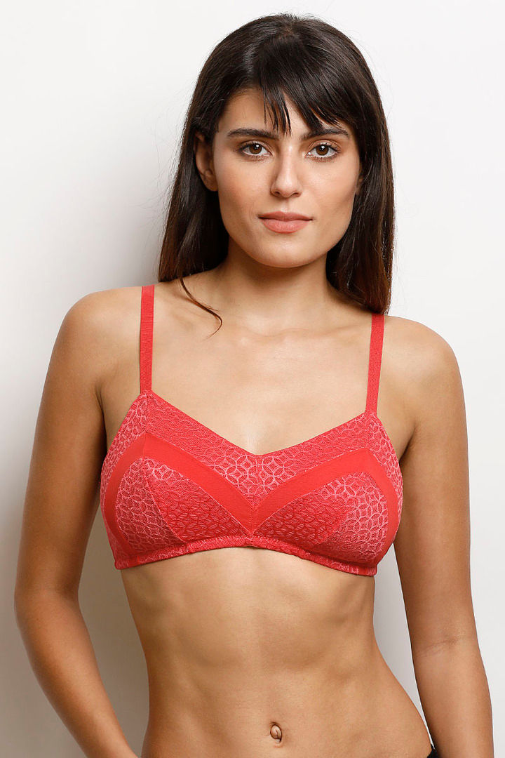 Zivame Moroccan Lace Double Layered Non Wired 3 4th Coverage Bra