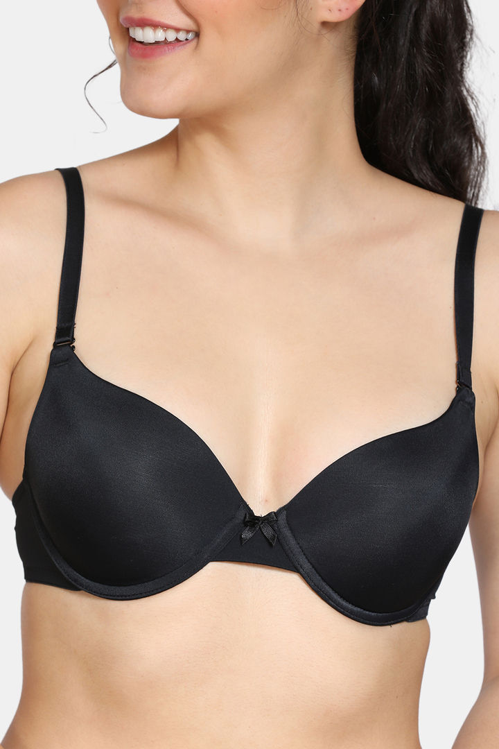 Zivame Push Up Wired Medium Coverage T Shirt Bra