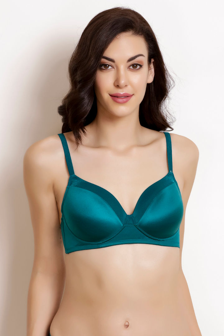 Zivame Shimmer N Shine Padded Non Wired 3 4th Coverage T Shirt Bra