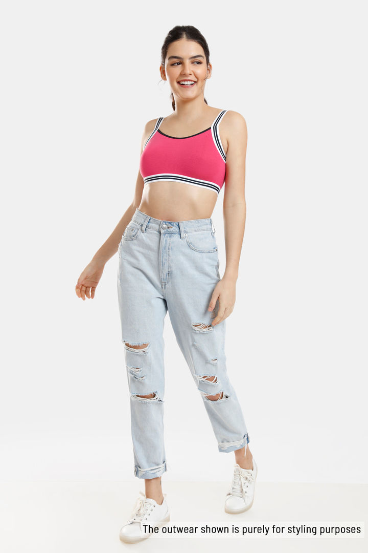 Zivame Varsity Double Layered Non Wired Full Coverage Bralette