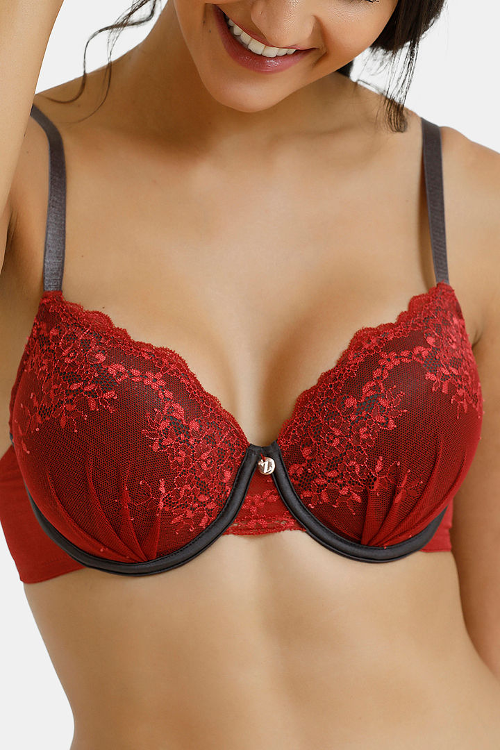 Zivame Sensual Stir Padded Wired 3 4th Coverage Lace Bra