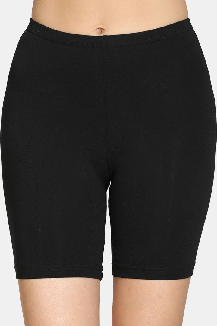 Zivame Teens Knee Length Shorts Black