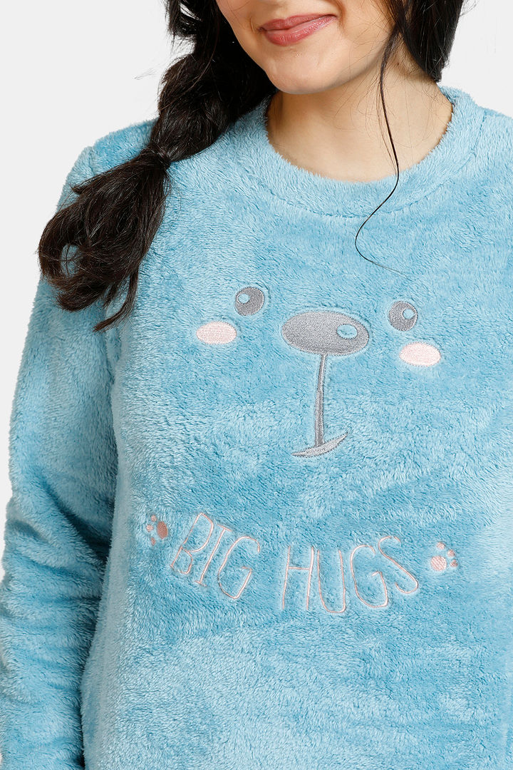 Zivame Fluffy Fur Sleep Top