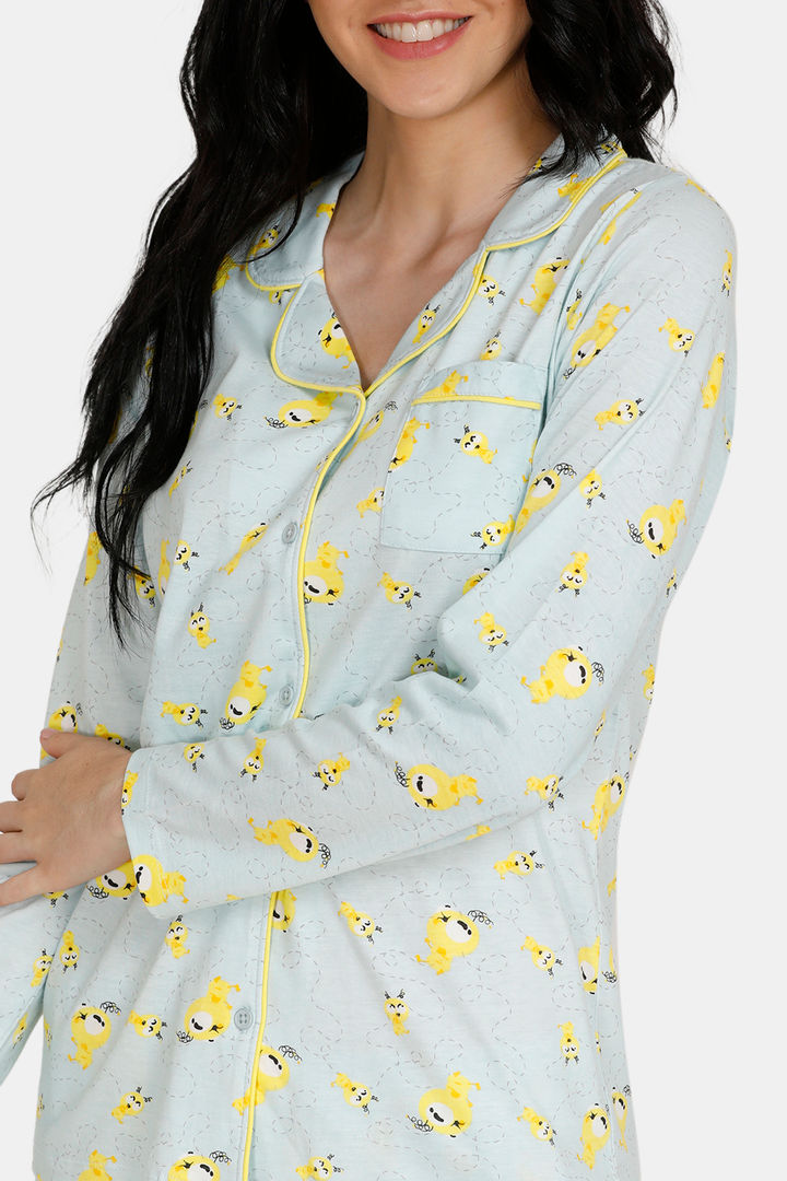 Zivame Crazy Farm Knit Cotton Pyjama Set