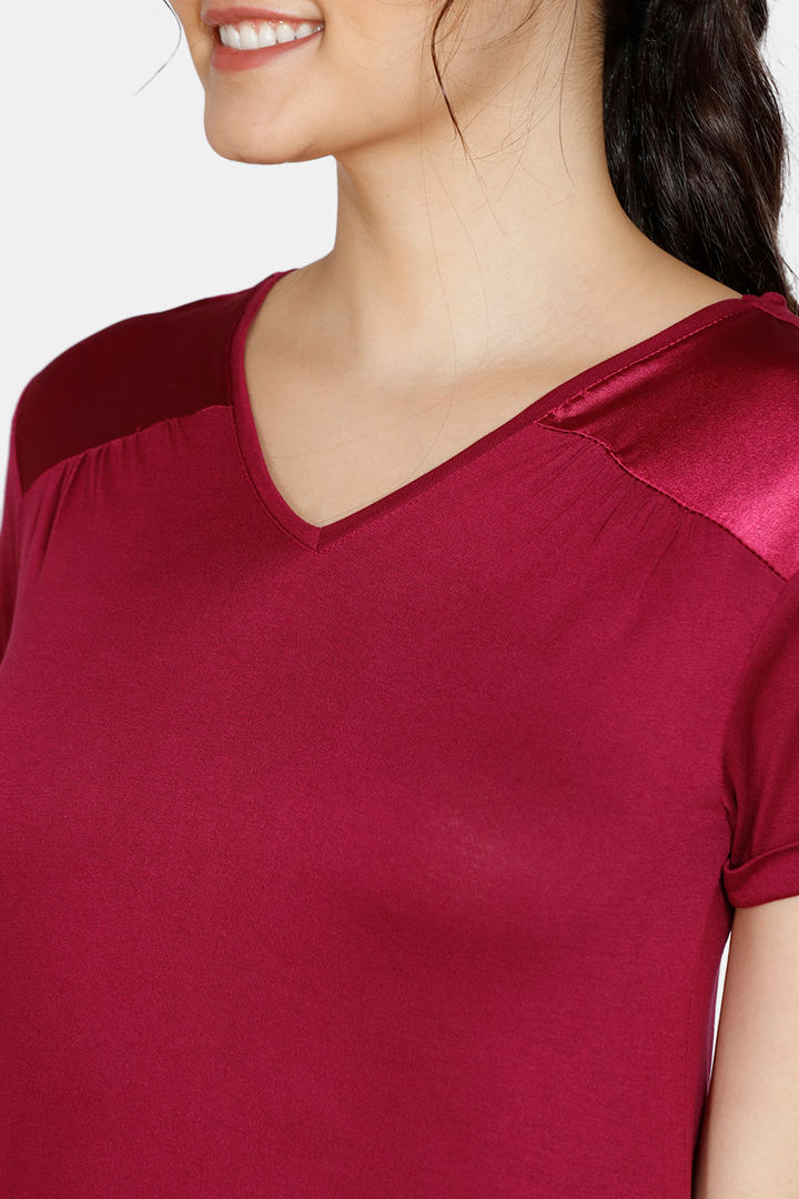 Zivame Matte Shine Viscose Full Length Nightdress