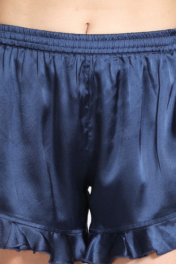 Zivame Soft Ruffles Satin Short Set