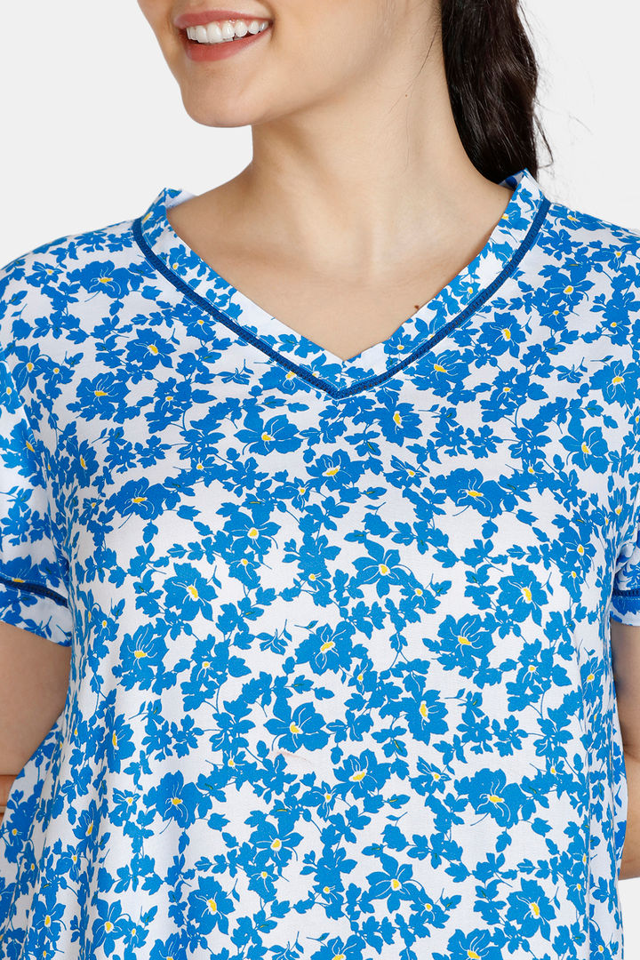 Zivame Bohemian Magic Rayon Full Length Nightdress