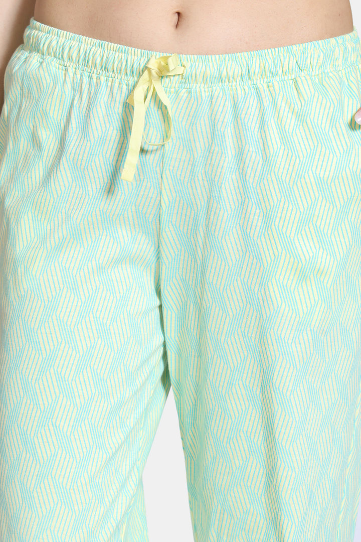 Zivame Paper Town Knit Cotton Pyjama Set