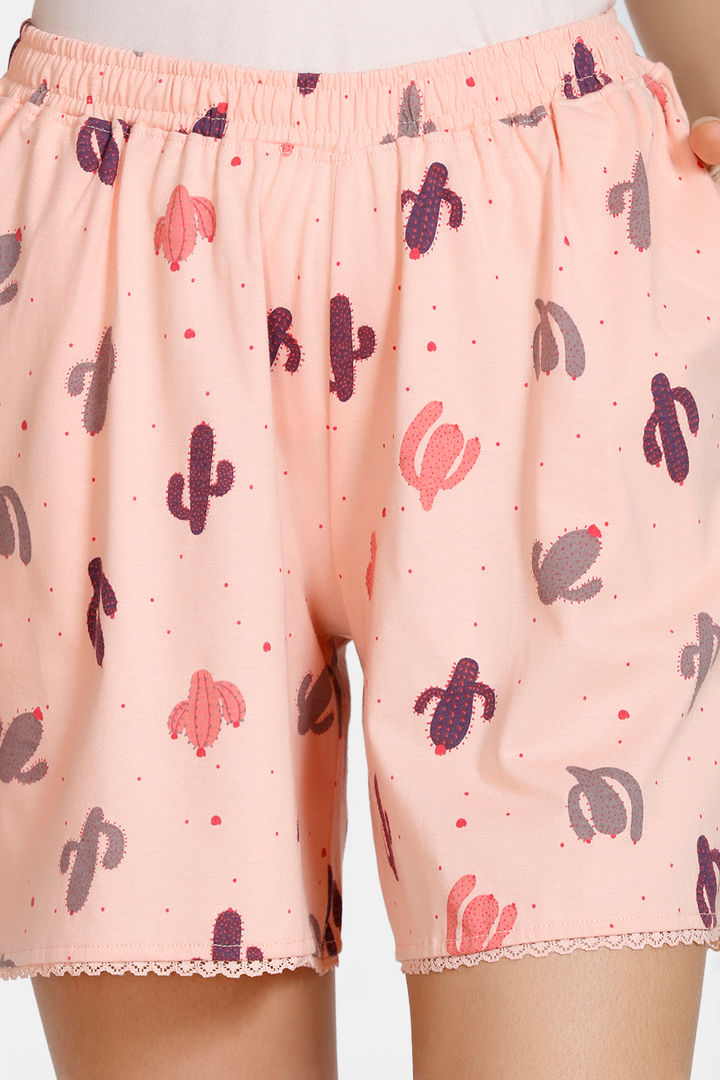 Zivame Texas Dreaming Knit Cotton Sleep Shorts