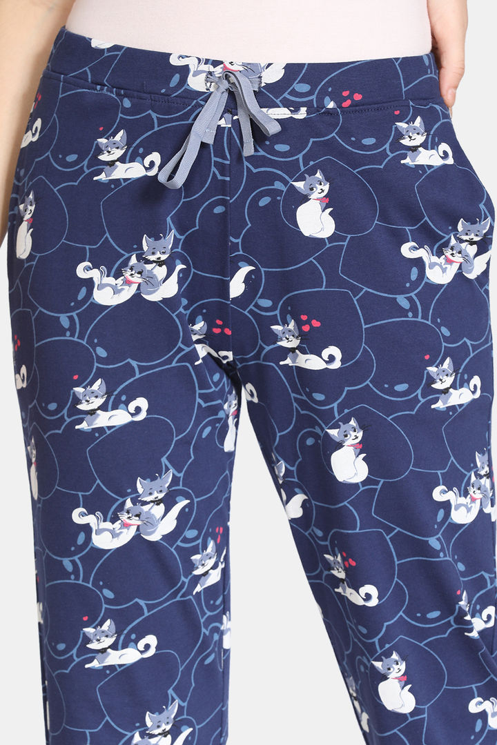Zivame Bob Berry Knit Cotton Sleep Pyjama
