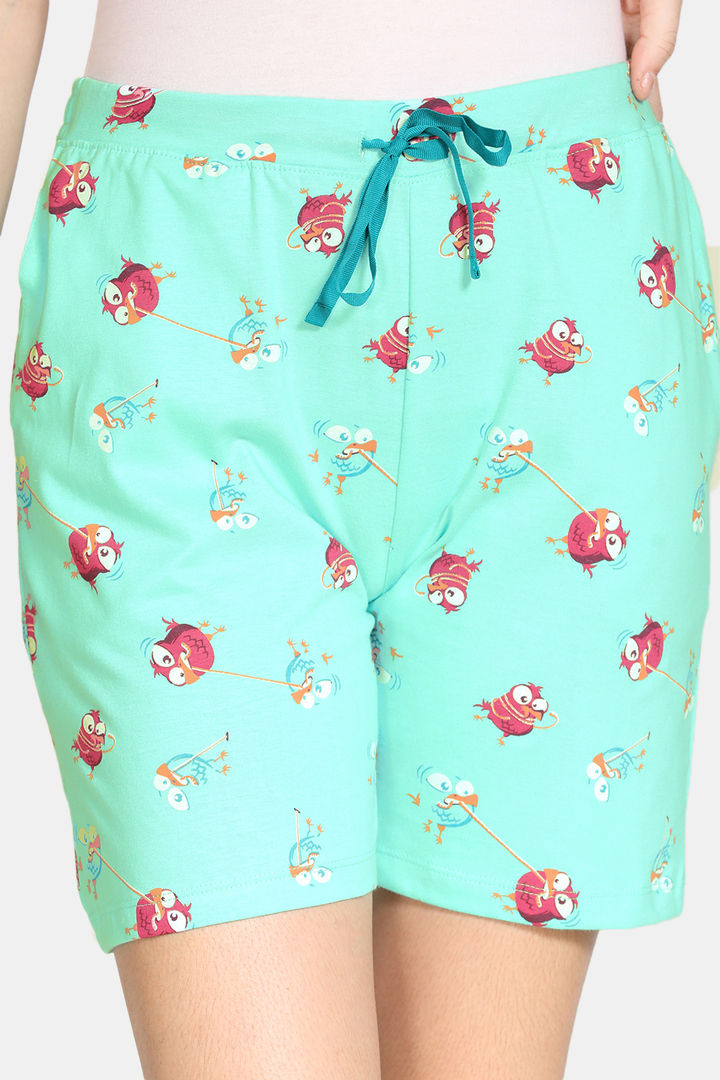 Zivame Bob Berry Knit Cotton Sleep Shorts