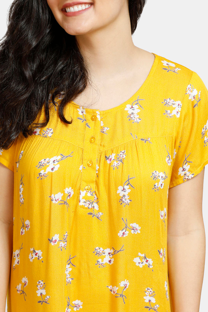 Zivame Front Open Rayon Nightdress