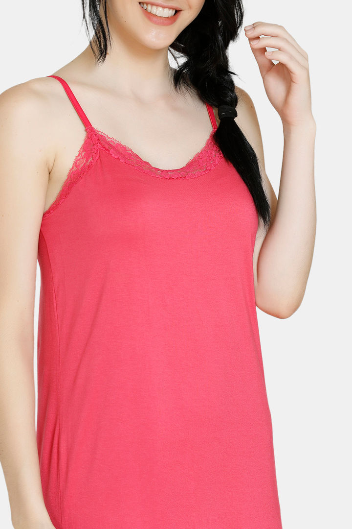 Zivame Vintage Lace Viscose Ankle Length Nightdress