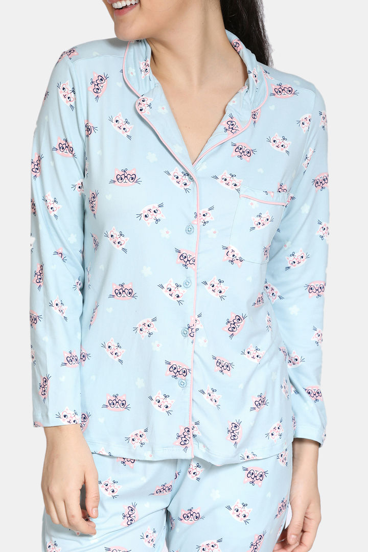 Zivame Paws Butter Soft Poly Knit Pyjama Set
