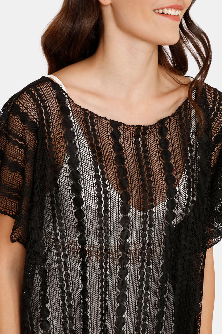 Zivame Lace N Mesh Swim Cover Up