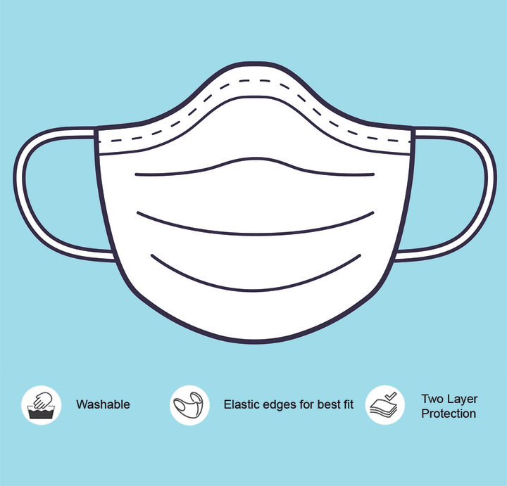 Zivame Reusable Double Layer Knit Cotton Face Mask