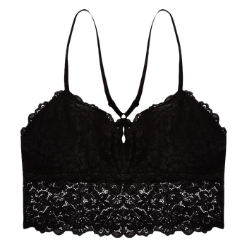 model image of Zivame Made To Layer Double Layered Non Wired Low Coverage Bralette -Black