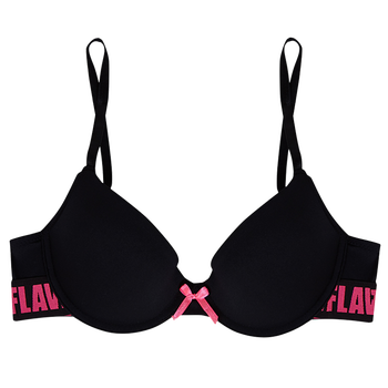 model image of Zivame Bold Wings Gentle Push Up Bra-Black