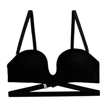 model image of Zivame All That Lace Low Back Converter Strapless Unicup Bra-Black
