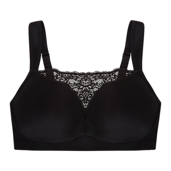 model image of Zivame Beautiful Basics Non Padded Non Wired Full Coverage Cami Bra-Black