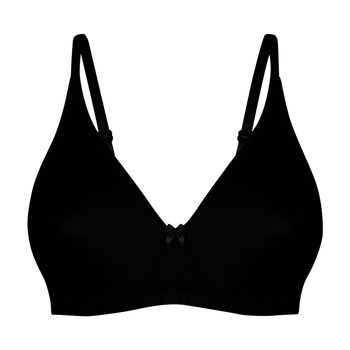 model image of Zivame Priority Single Layered Wired 3/4th Coverage Minimiser Bra-Black