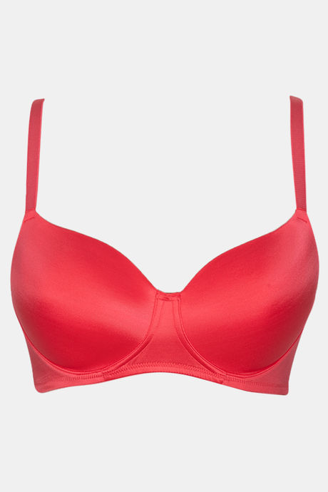 Zivame Soft n Sheen Padded Wirefree T Shirt Bra Pink, Pinks