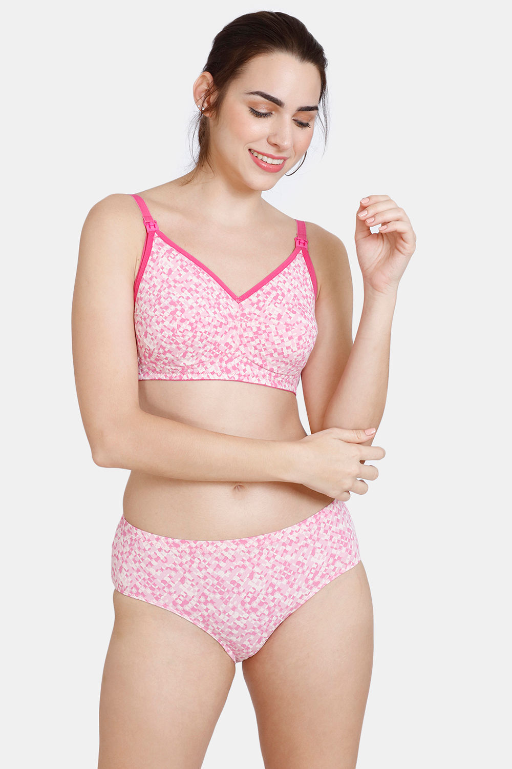 Designer Fancy Bra-Panty Sets For Womens/Girls (Pack Of 3 - Pink,Red,Black)