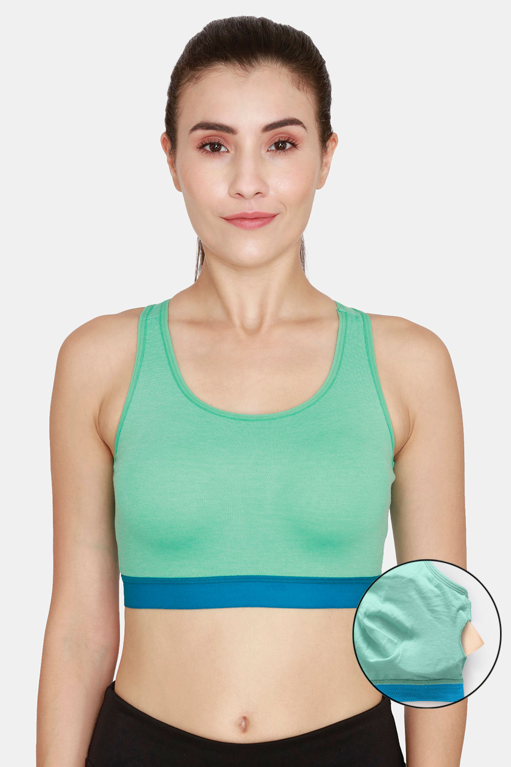 Buy Rosaline Cotton Rich Sports Bra With Removable Pads - Florida Key