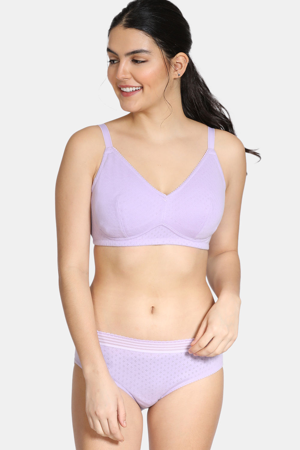 Zivame Hot Mesh Low Rise Hipster Panty- Purple