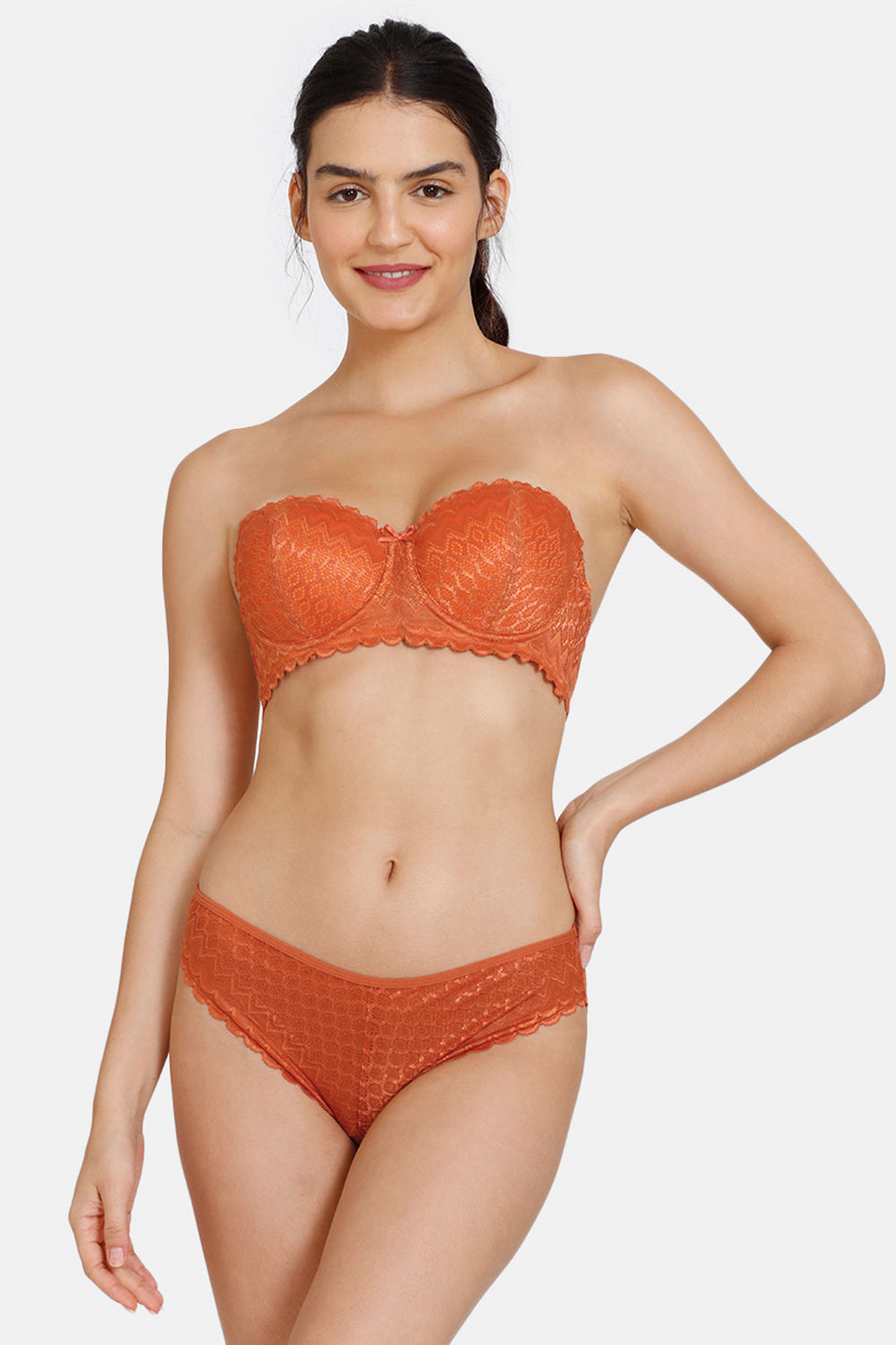 Buy Viral Girl Printed Bikini brief Strapless bra - 1 Lingerie Set Online  at Low Prices in India 