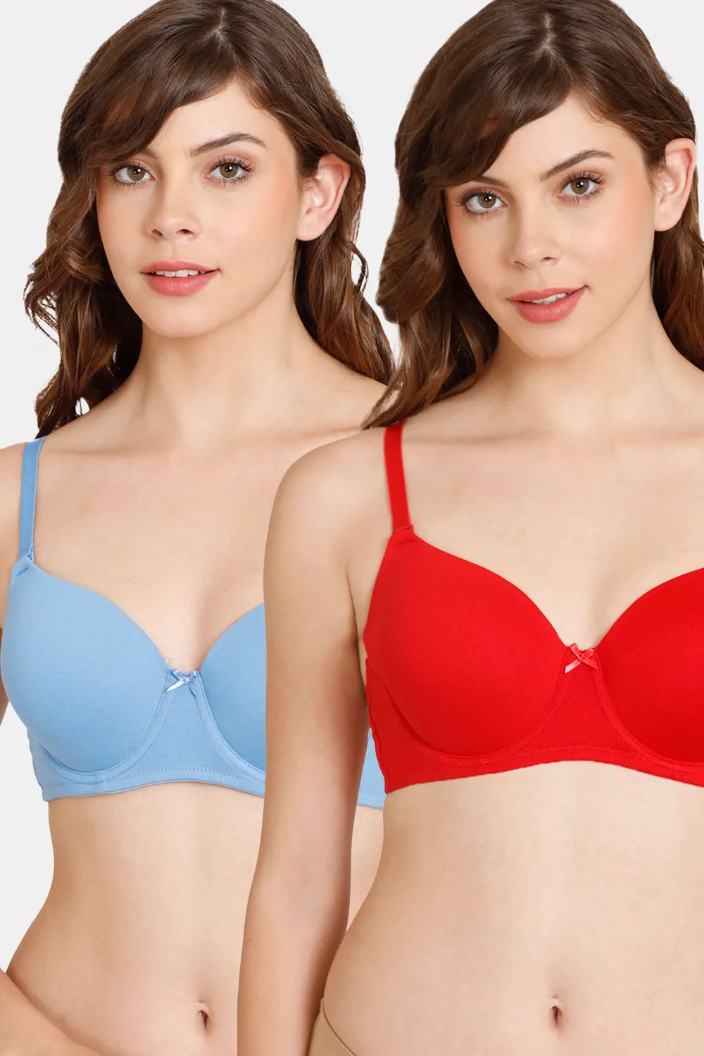 Buy Rosaline Padded Wired 3/4th Coverage T-Shirt Bra (Pack of 2) - Equestrain Marina