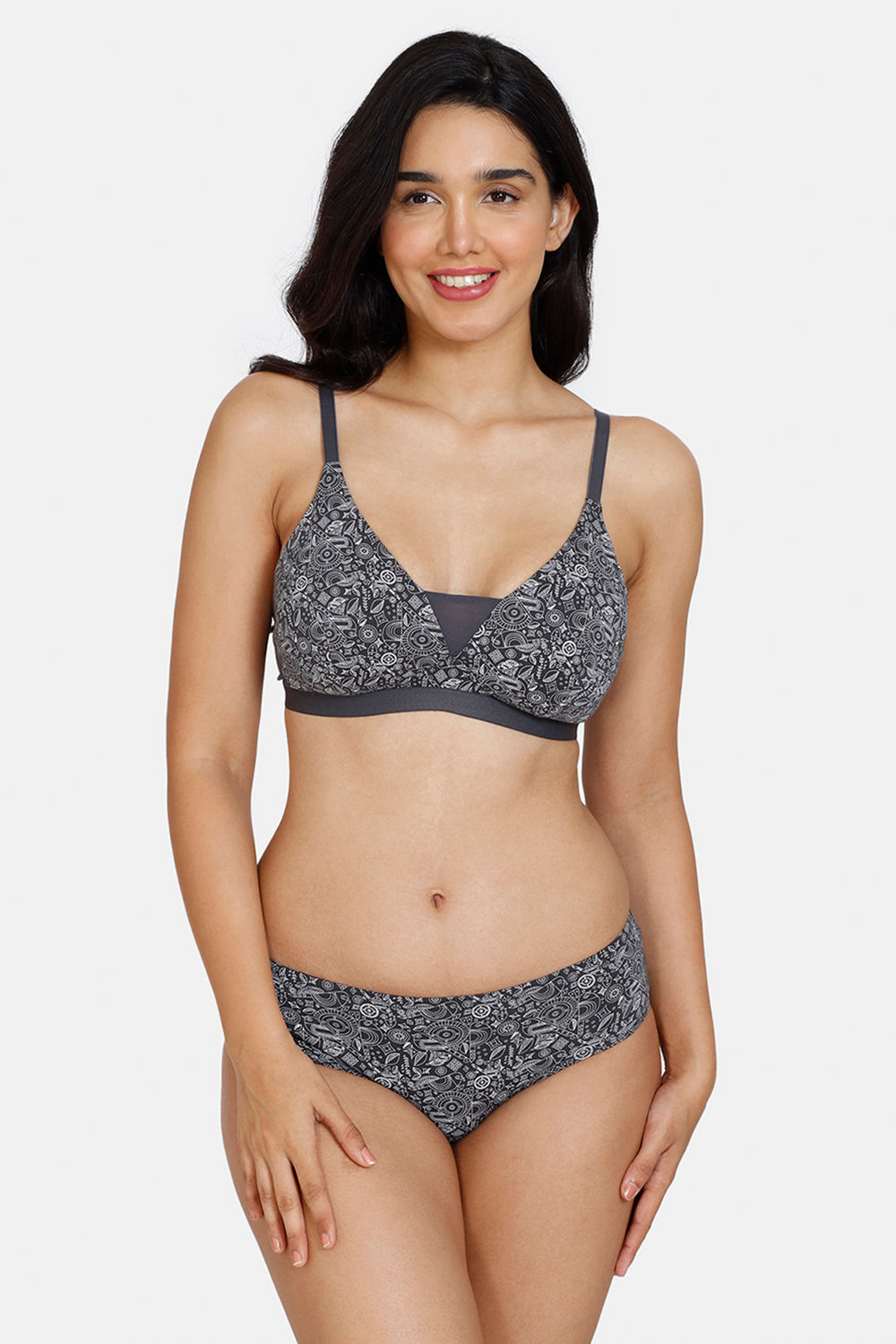 Buy Zivame Vivacious Padded Non-Wired 3/4th Coverage T-Shirt Bra
