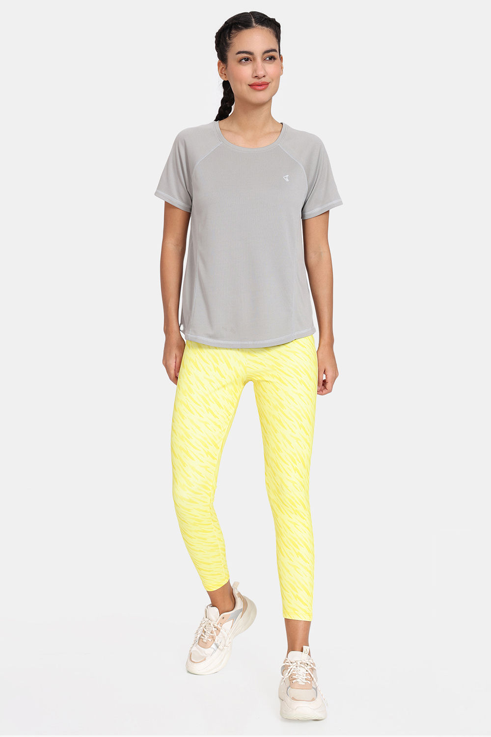 Zelocity Relaxed Quick Dry Top With High Rise Leggings - Limestone  Yellowtail