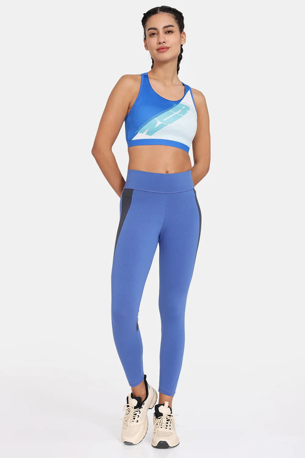 Colorblock TLC Leggings in Electric Blue and Navy – Terez.com