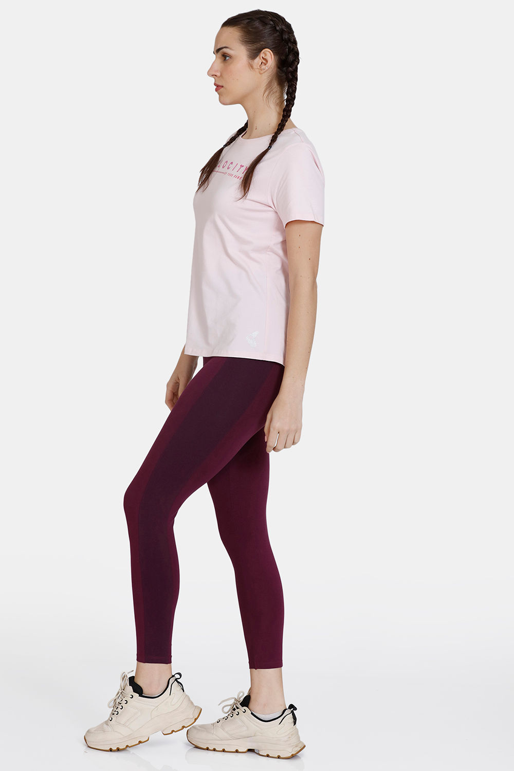 Buy Zelocity Relaxed Cotton Top With High Rise Cotton Super Soft Leggings -  Cherry Blossom at Rs.986 online