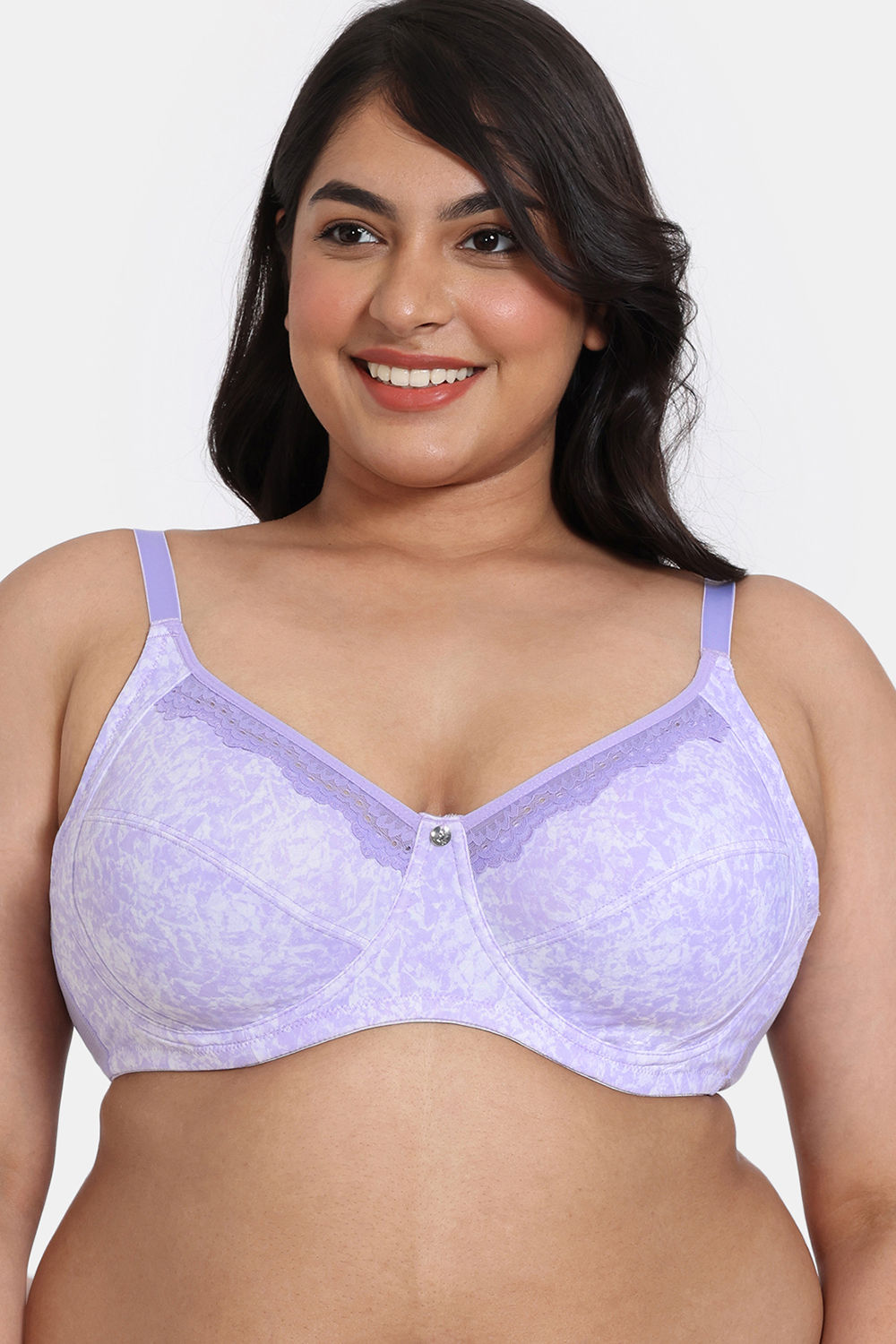 Buy Zivame Mio Amore Padded Wired 3/4th Coverage T-Shirt Bra With Bikini  Panty - Purple Print at Rs.897 online
