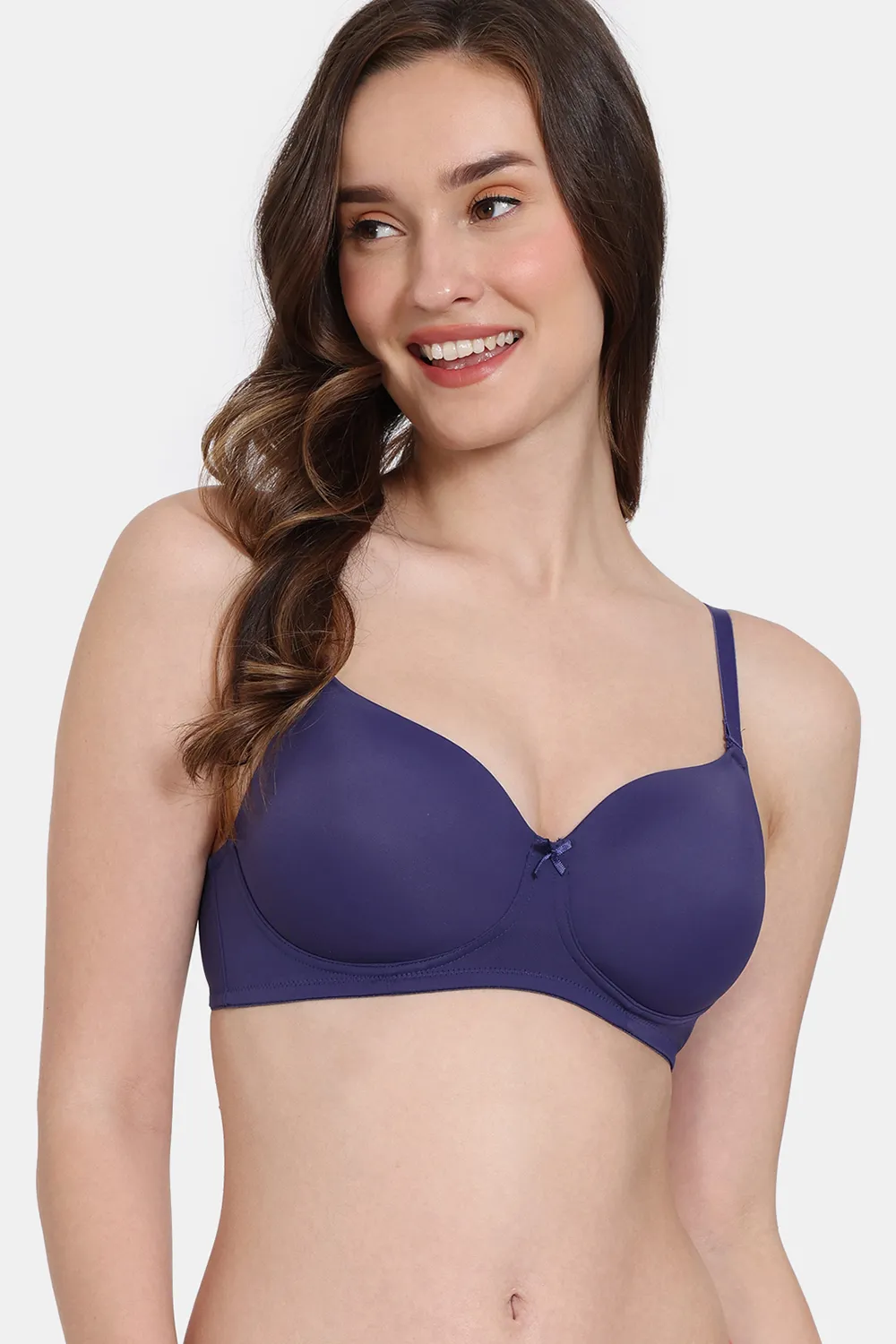 Buy Zivame Double Layered Wired 3/4th Coverage T-Shirt Bra - Blue Stripe at  Rs.243 online, Bra online