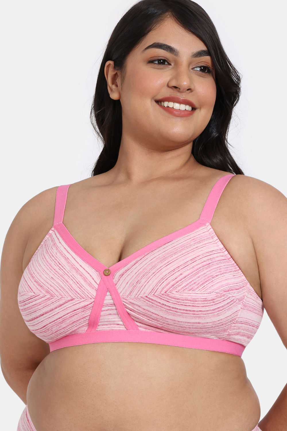 Buy Zivok Pink, Beige Full Coverage Cotton Blend Non Padded Bra (42B) Pack  of 2 Online at Best Prices in India - JioMart.