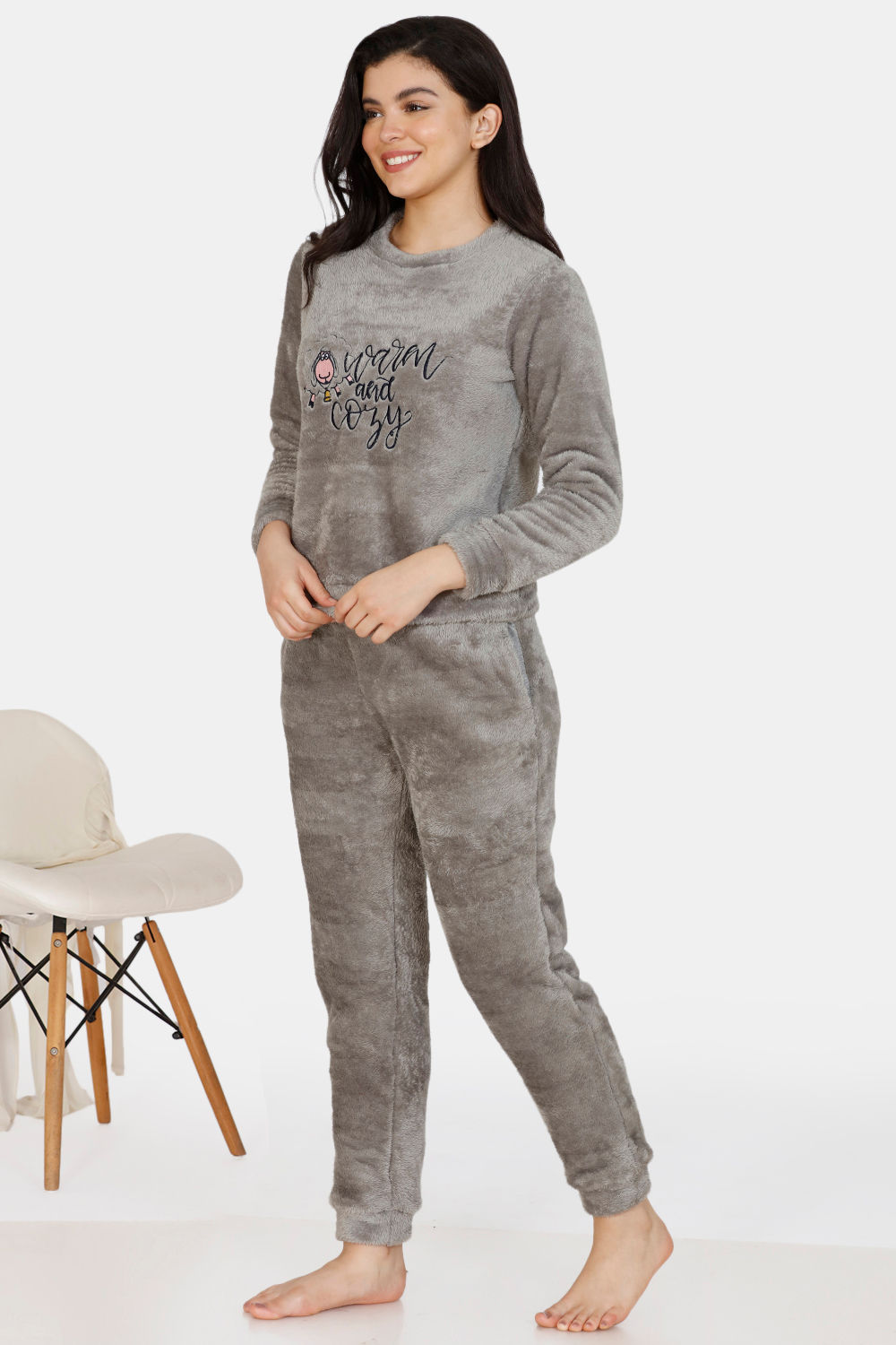 SHEIN Tween Girl Letter Embroidery 3D Ears Design Hooded Teddy Hoodie &  Pants PJ Set | SHEIN EUR