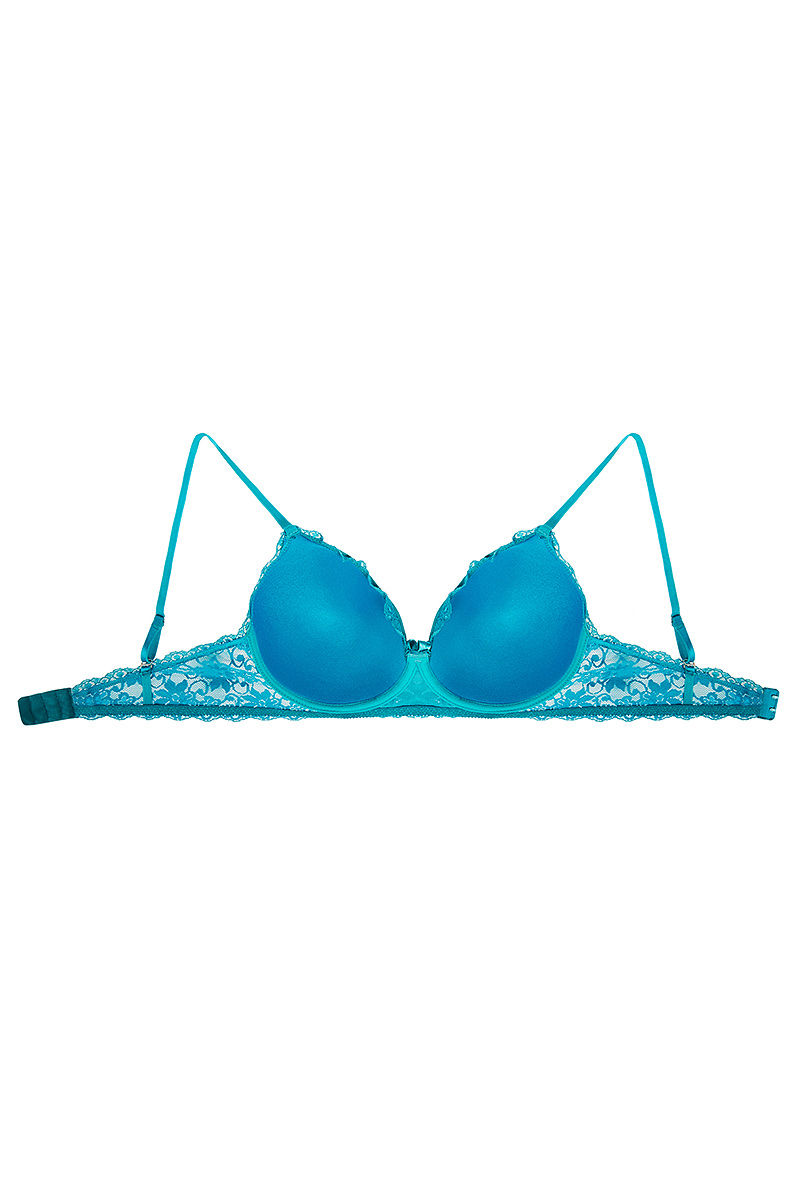 Buy Zivame Jewel Toned Padded Bra with Mid Rise Hipster Panty- Jade at Rs.1990  online