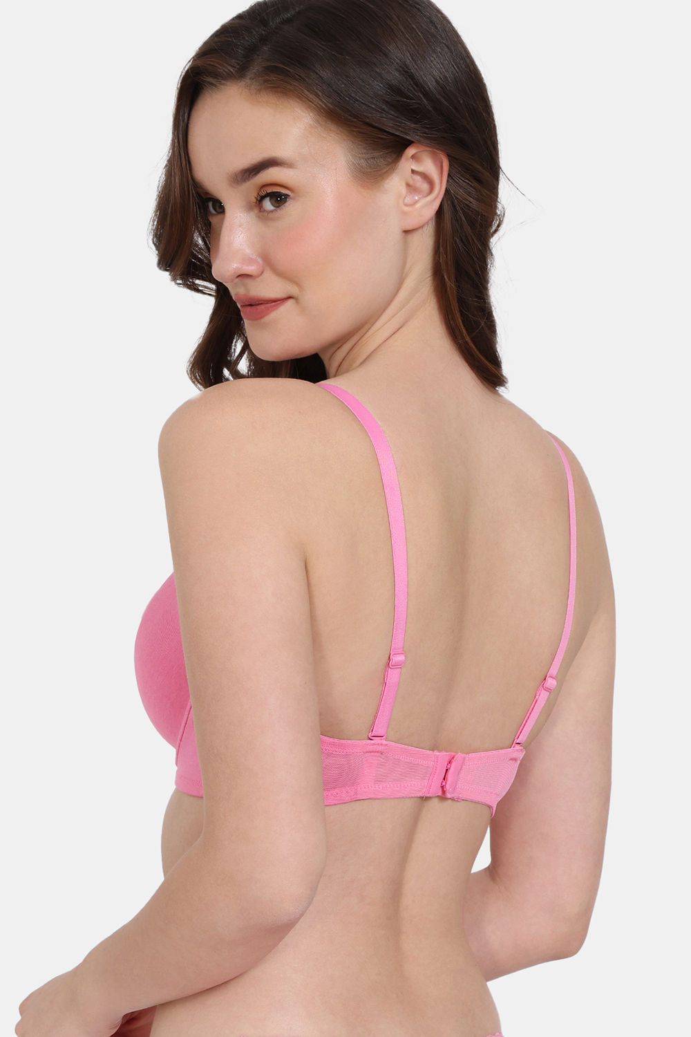 Buy Zivame Women's Polyester Wired Classic Seamless Bra  (ZI10UPFASHAPINK0034D_Pink_34D) at