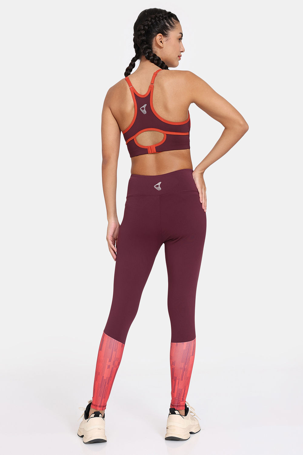 Zelocity Quick Dry Removable Padding Sports Bra With High Rise Leggings Fig