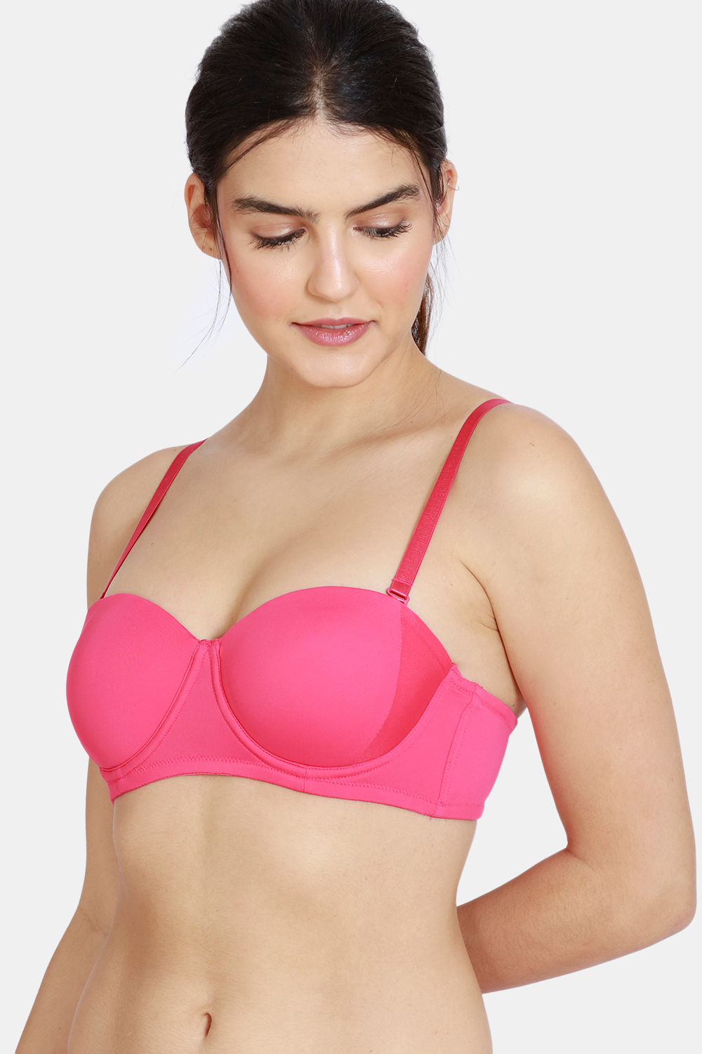 Buy Zivame Firefly Dreams Padded Wired 3/4Th Coverage Strapless Bra -  Raspberry online