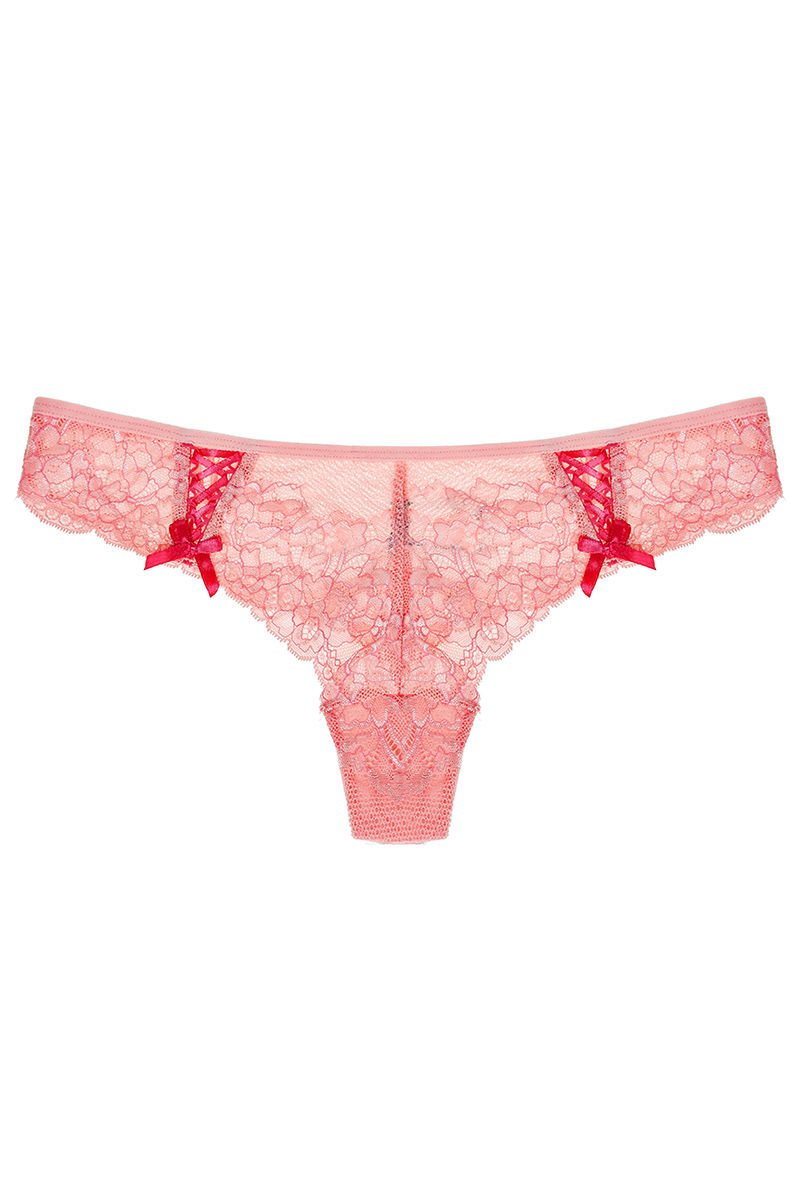 Buy Zivame Pushup Strapless Bra with Thong Panty- Pink at Rs.1390 online